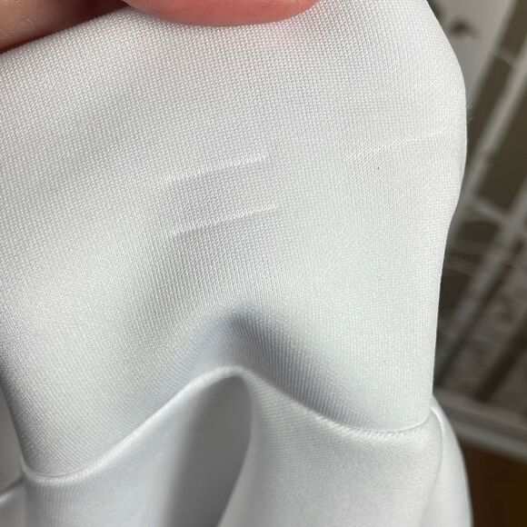 By Johnny White Scuba Fabric Circle Skater Mini Skirt S - Picture 4 of 5